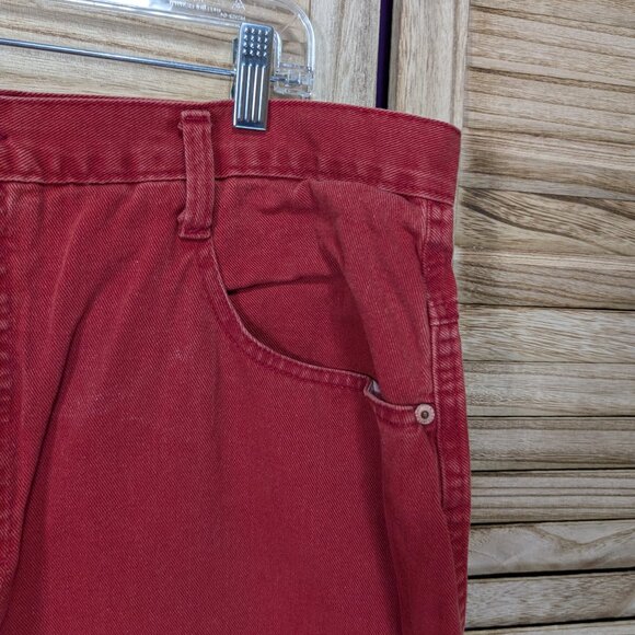 Venezia Red Denim Midi Skirt Size 20 - Picture 3 of 10